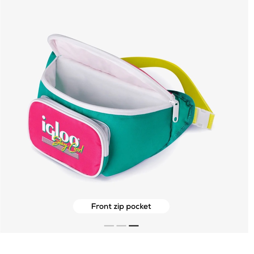Igloo Fanny Pack - Teal and Pink